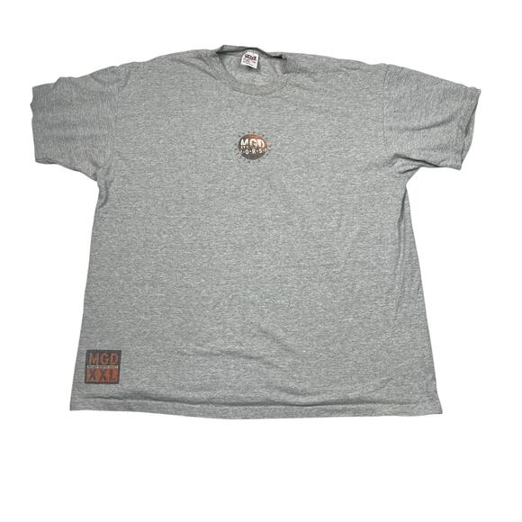 Vintage 90s MGD Miller Genuine Draft NBA Basketball Tee T-Shirt Gray Adult 2X - Picture 1 of 6